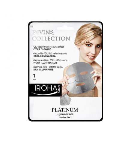 Divine Collection. Masque en feuille de platine - {IROHA NATURE}.