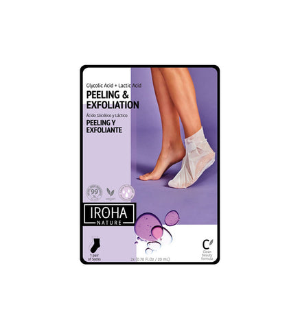 Mains et pieds . Chaussettes de masque Peeling et blouses - IROHA}. NATURE